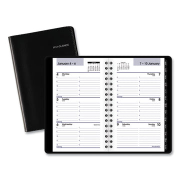 AT-A-GLANCE® Dayminder Weekly Pocket Appointment Book With Telephone-address Section, 6 X 3.5, Black Cover, 12-month (jan To Dec): 2022 freeshipping - TVN Wholesale